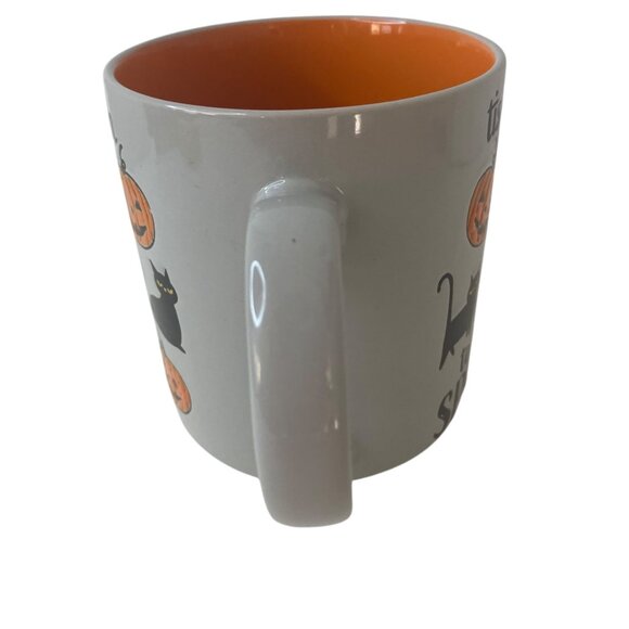 Tis The Season To Be Spooky Halloween Mug Black Cats Pumpkins Catch All Storage - Picture 2 of 6
